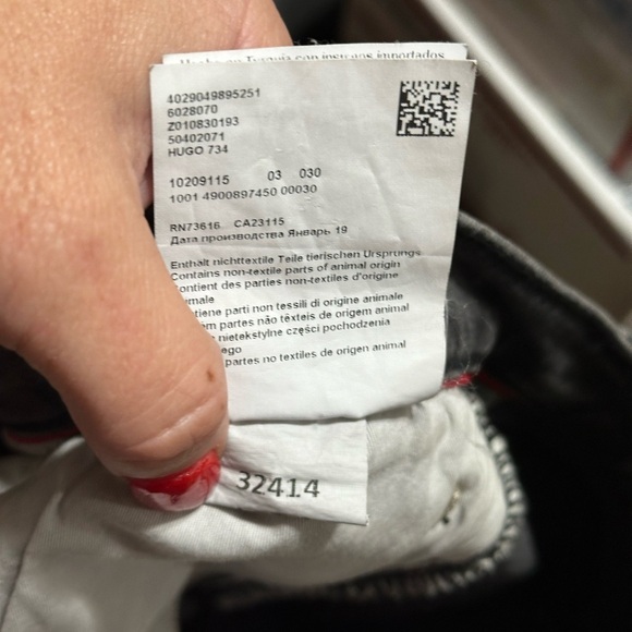 EUC - Hugo Boss 734 Extra Slim Fit Jeans - charcoal gray - size 30x32 - Picture 6 of 6